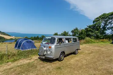 Non electric grass pitches with sea views