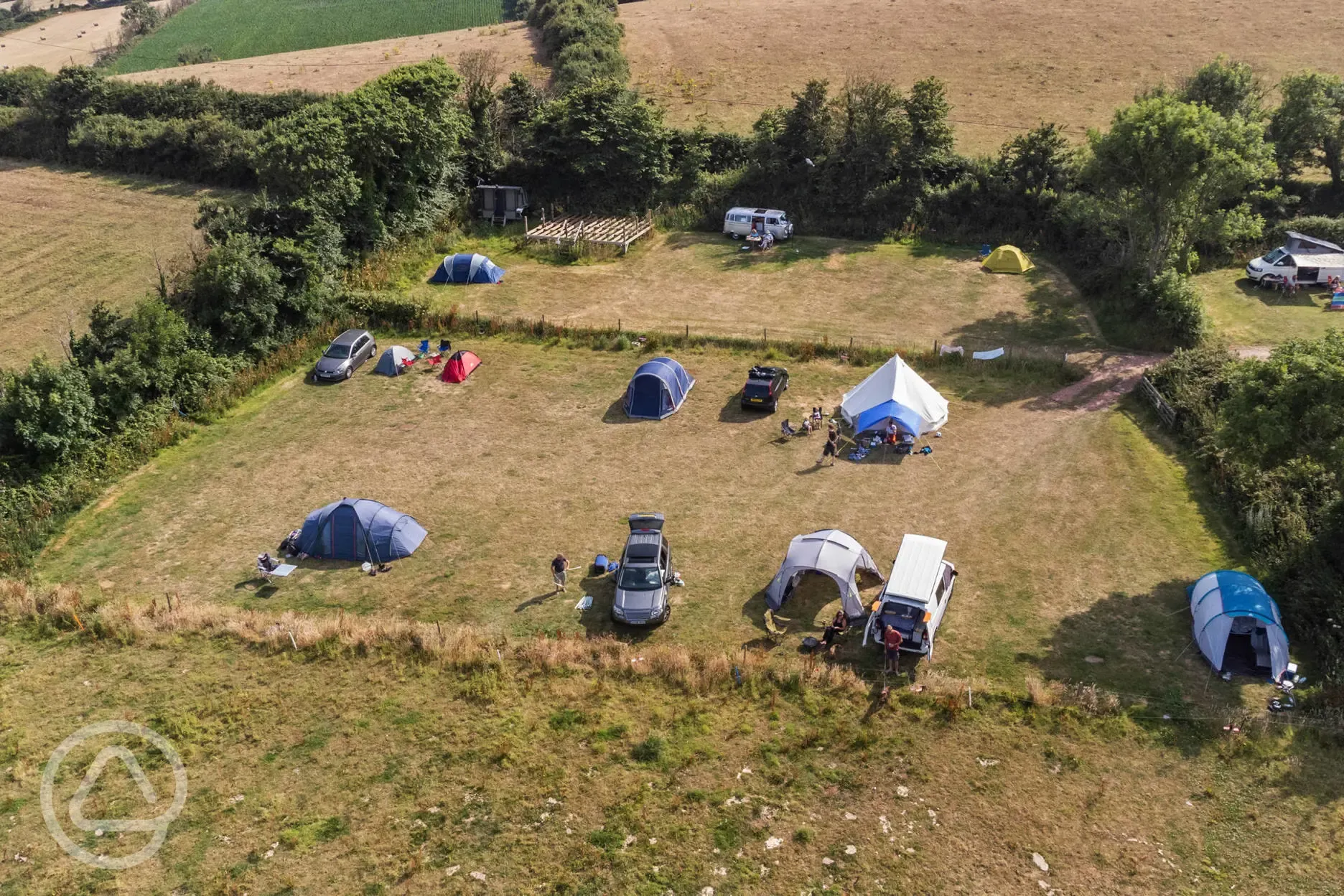 Aerial of the camping field