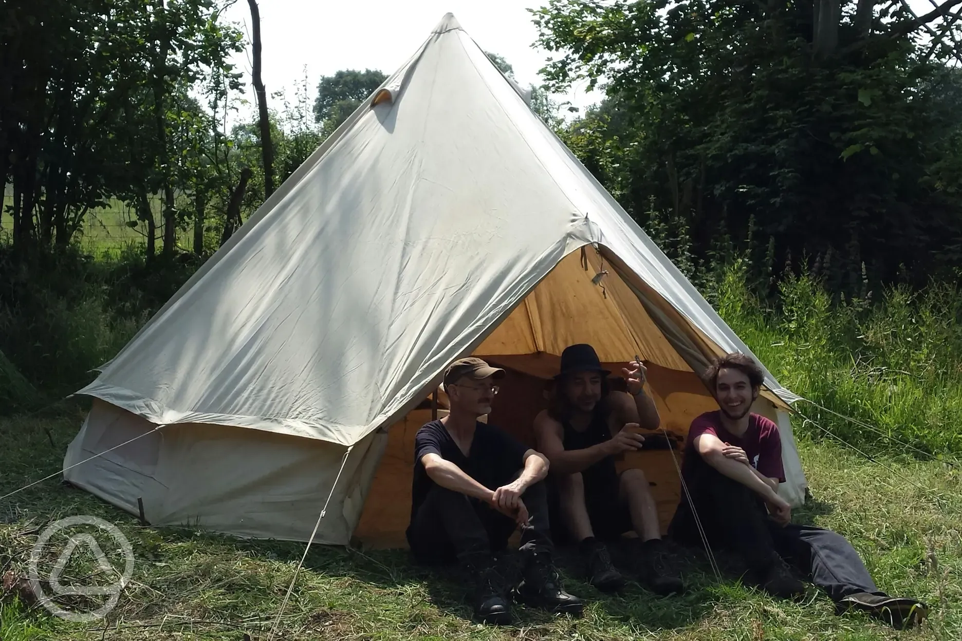 Boys and the bell tent