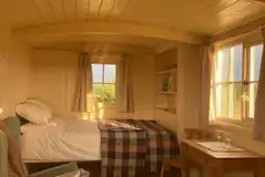 Shepherd's hut interior