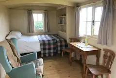 Shepherd's hut interior