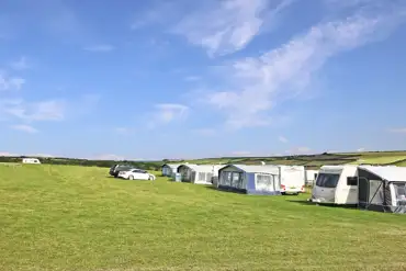 Grass pitches at Trewithen Caravan and Camping