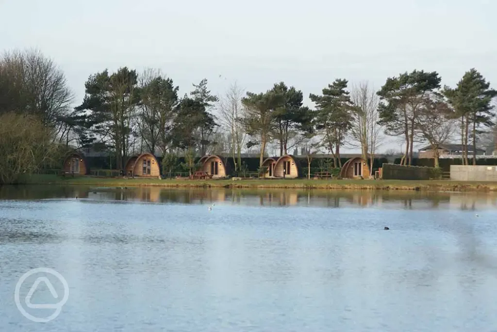 Camping pods at Dacre Lakeside Park