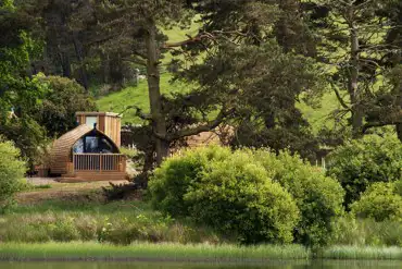 Cabins overlooking the lake