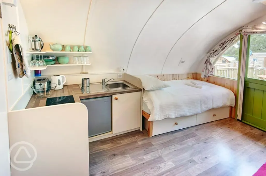 Humbleton Pod Cabin interior