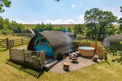 The Wheatley's glamping pod with a fire pit, seating and optional hot tub The Wheatley's glamping pod with a fire pit, seating and optional hot tub