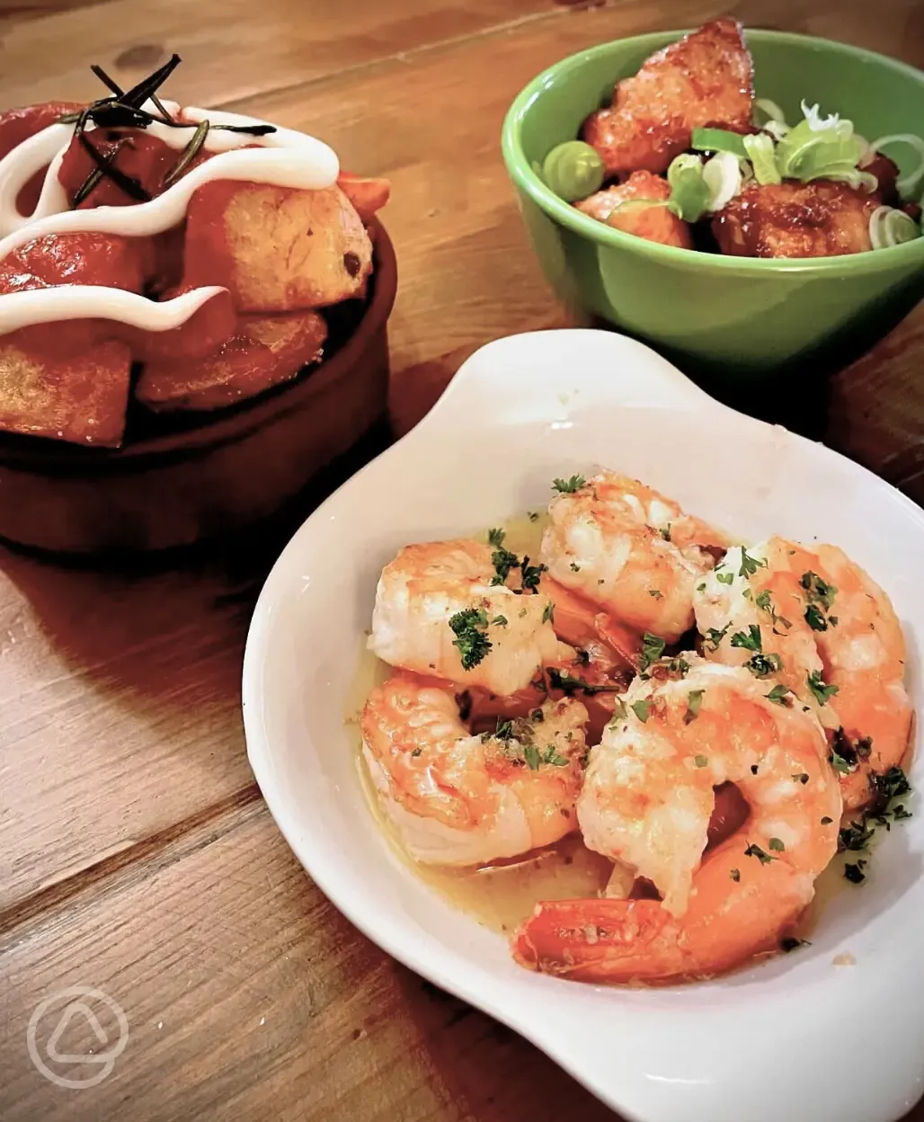 Tapas menu from the onsite bar and bistro