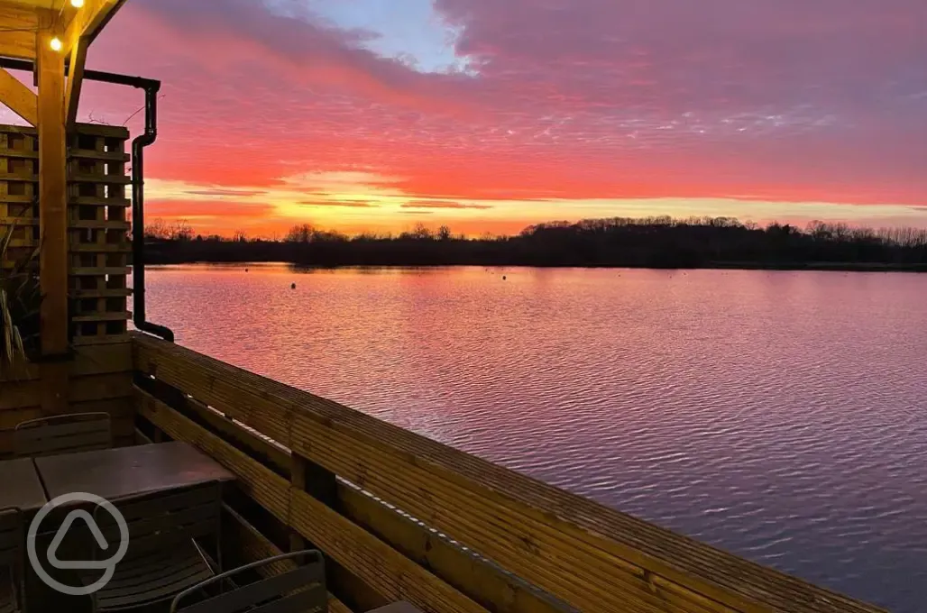 Sunset over the lake