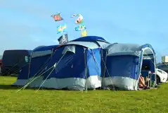 Large tent on a non electric grass pitch Large tent on a non electric grass pitch