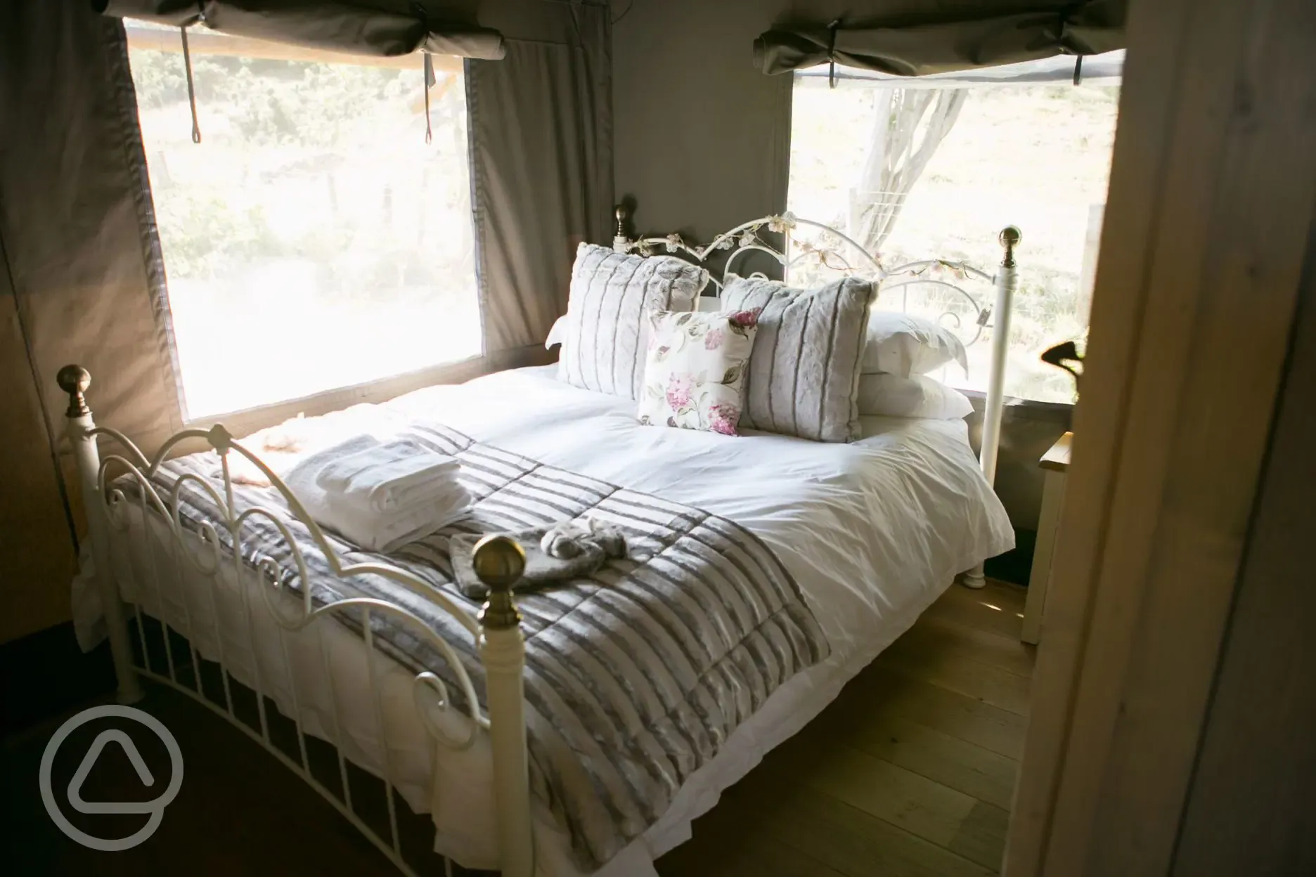 Safari tent bedroom