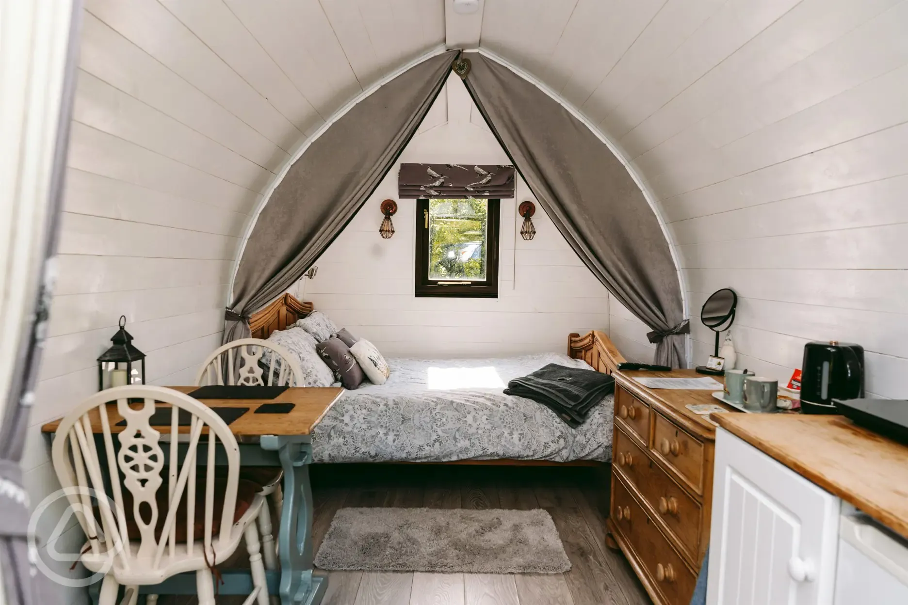 Camping pod interior