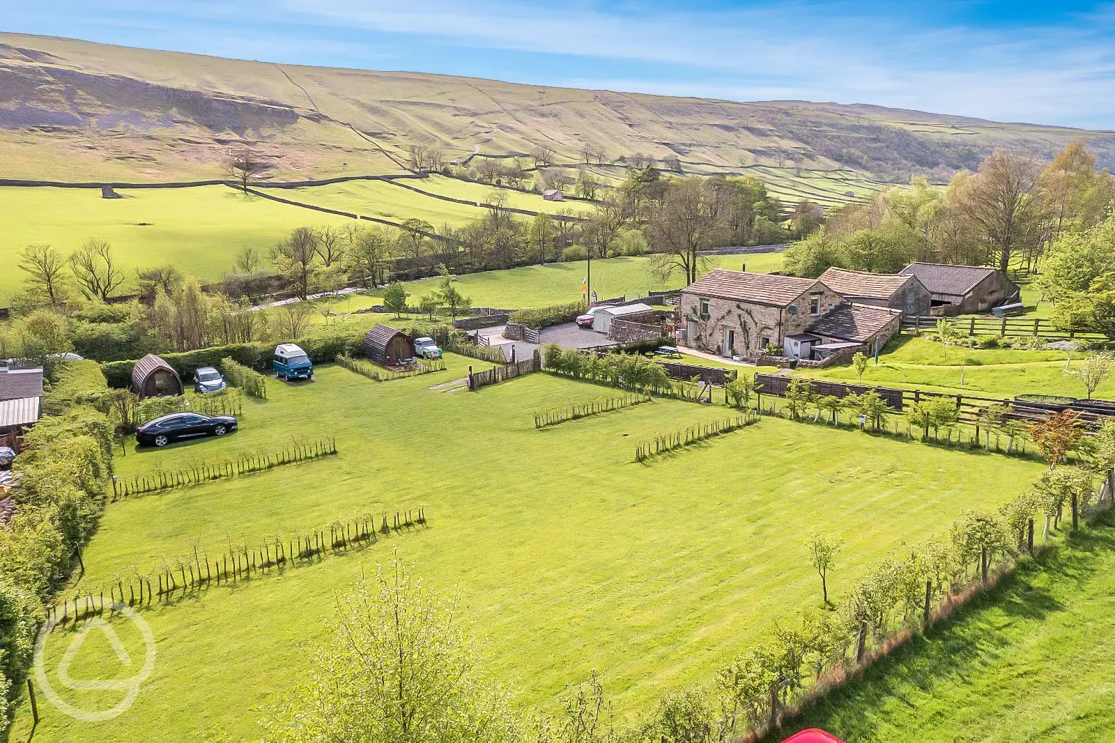 Aerial of campsite