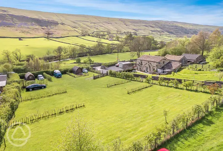 Aerial of campsite