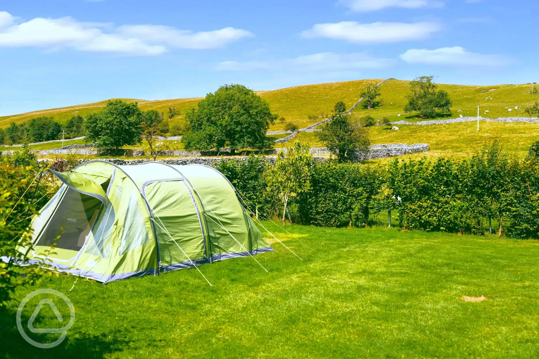 Grass tent pitches - optional electric