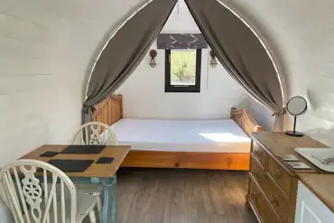 Camping pod interior