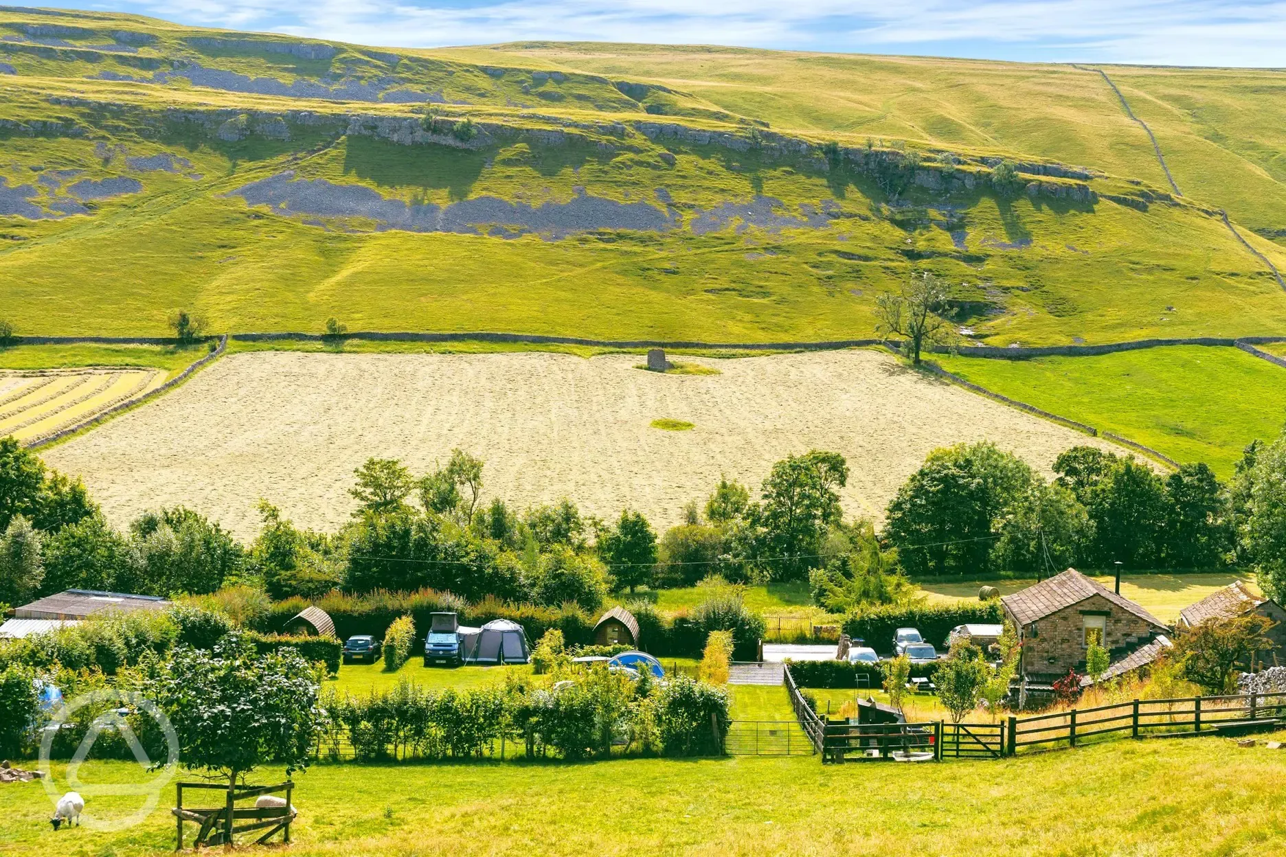 Campsite and surrounding scenery