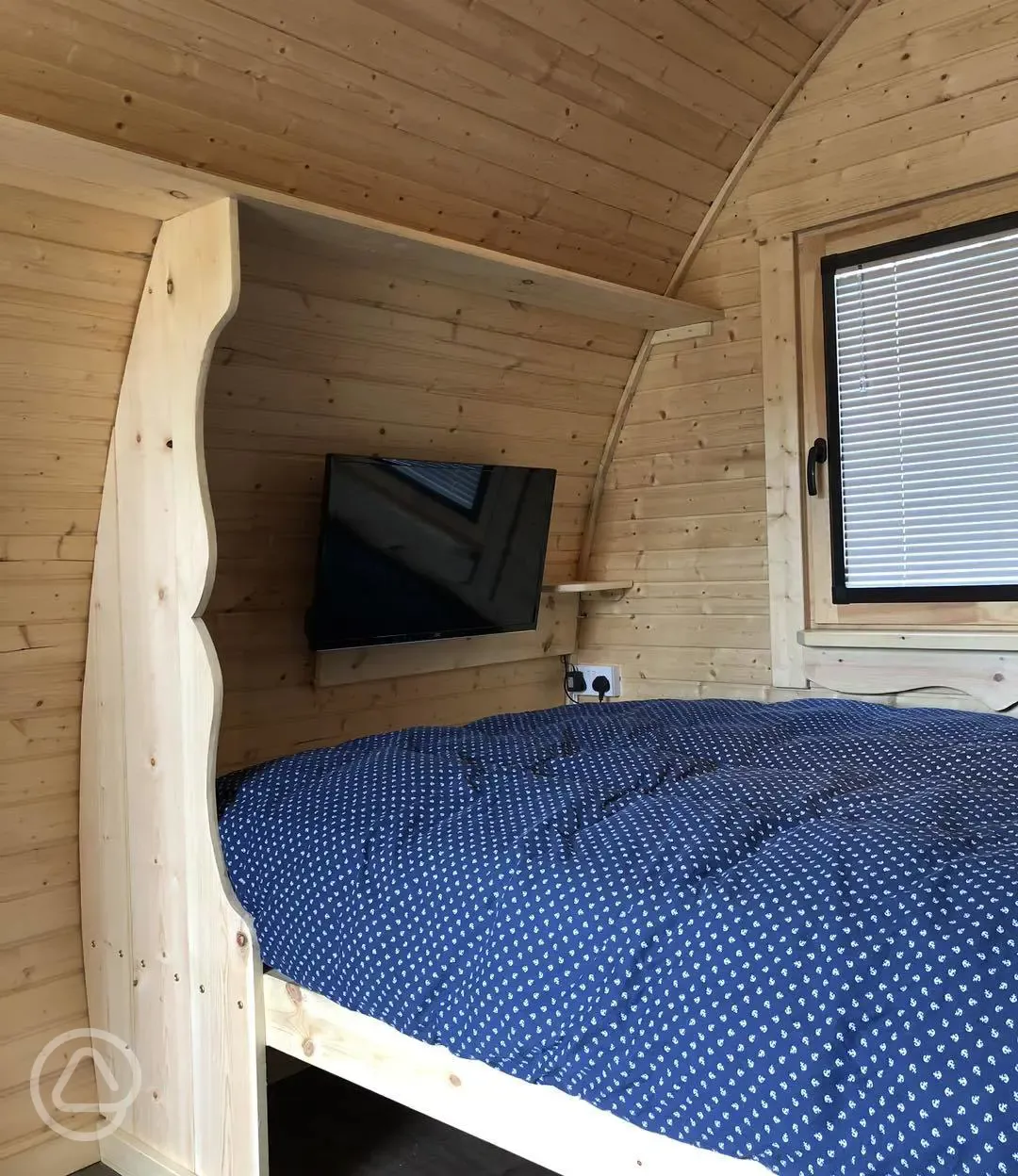 Deluxe camping pod interior 