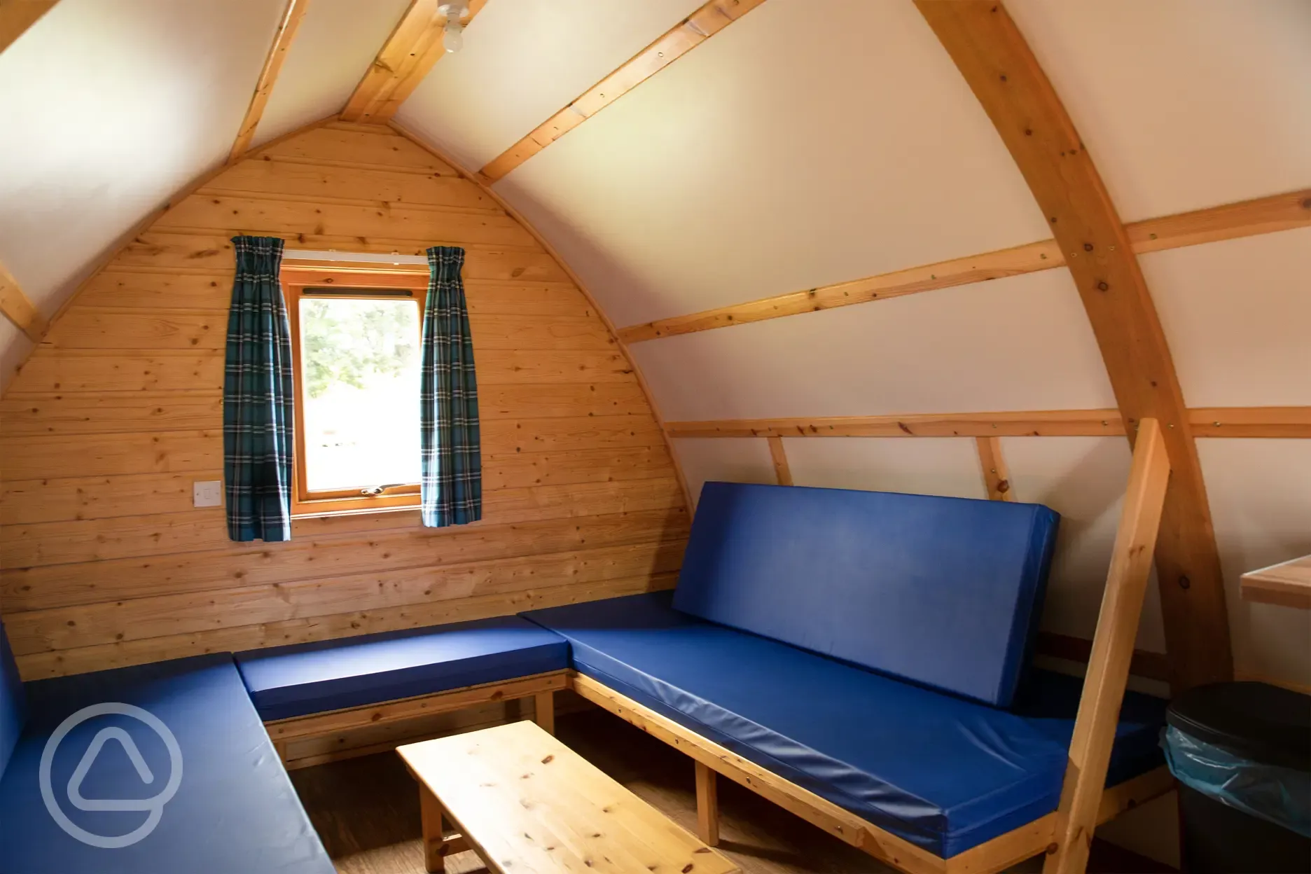 Camping pod interior 