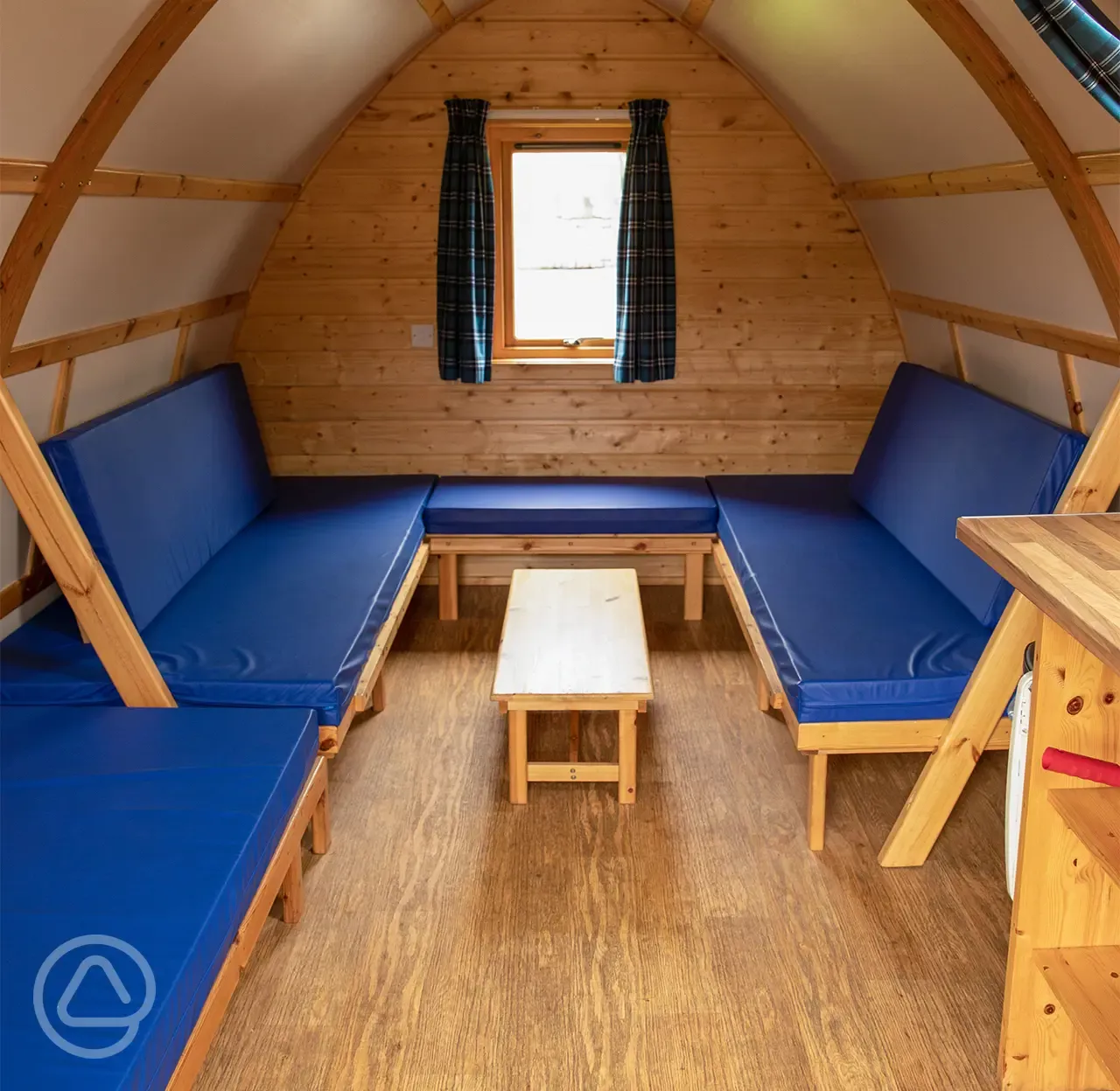 Camping pod interior 