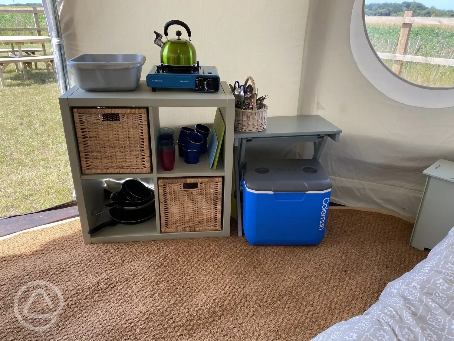 Yurt interior