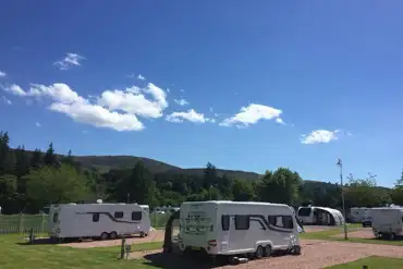 Hardstanding pitches with electric at Ballater Caravan Park