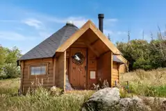 Glamping cabin with shared bathroom facilities