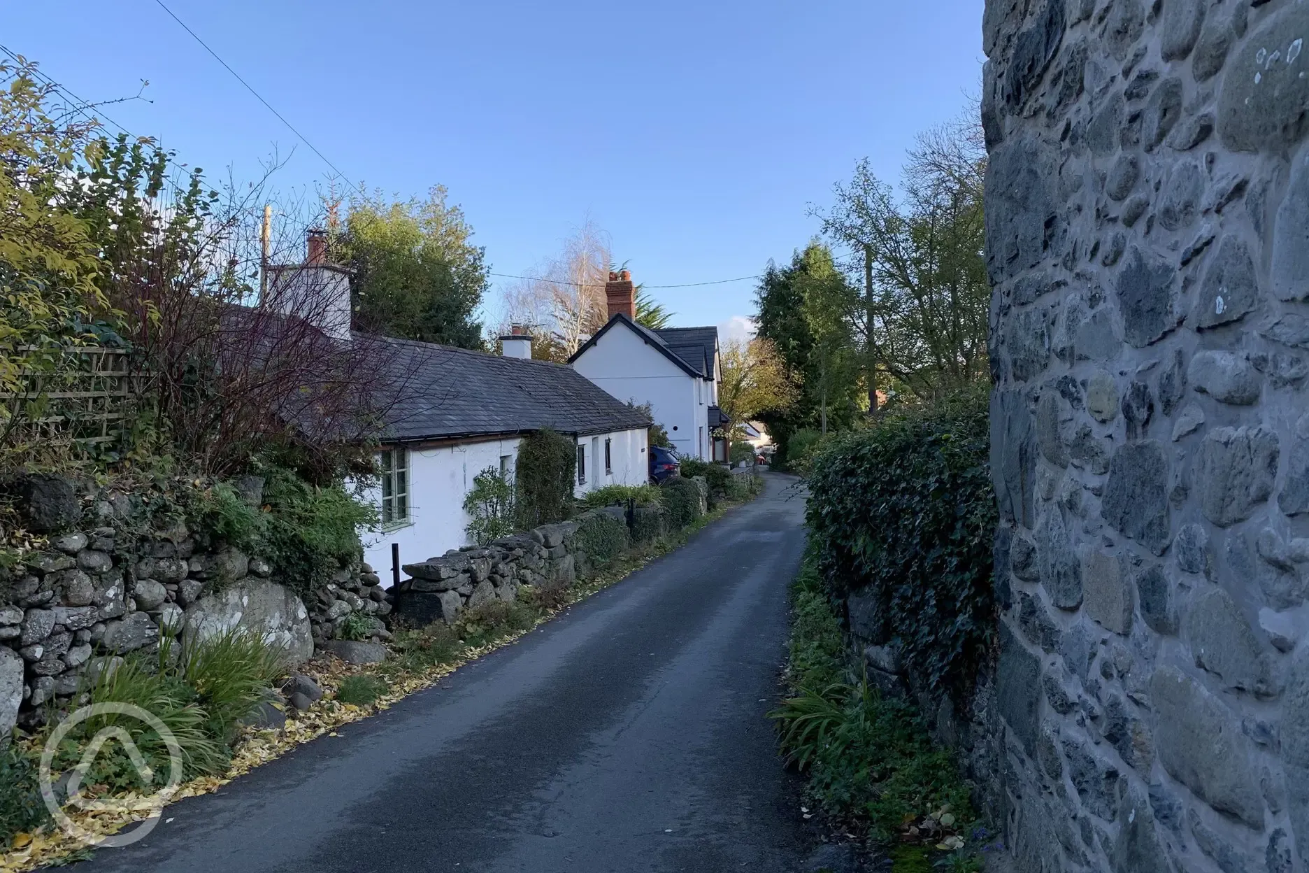 Rowen village with traditional Welsh cottages