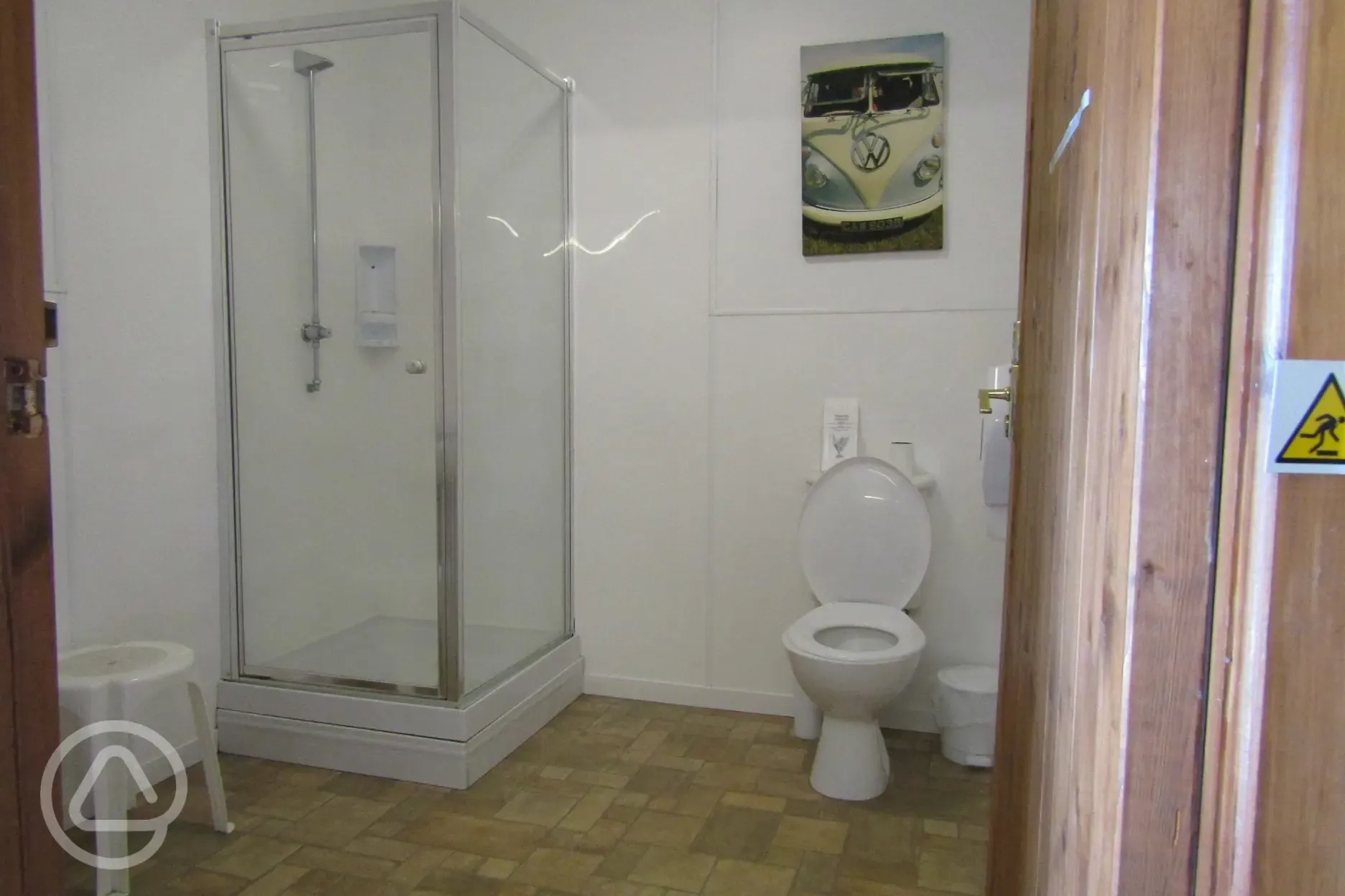 We have 4 large shower rooms and additional WC's