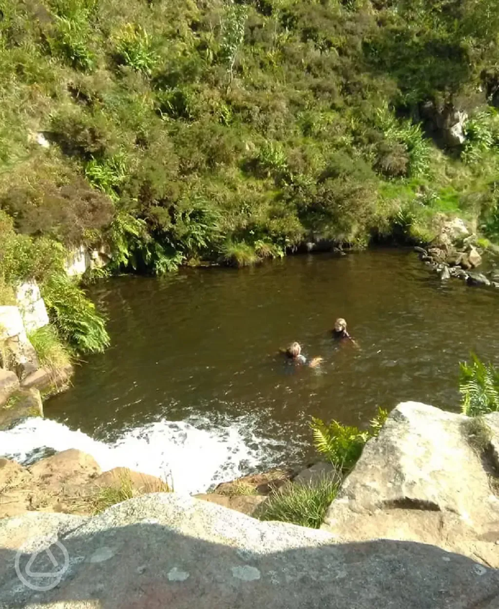 Wild swimming at Berry Bank Farm Camping