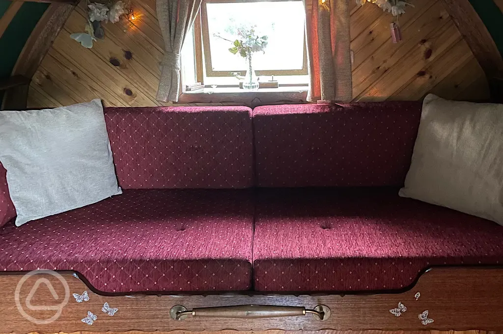 Bow top gypsy caravan interior