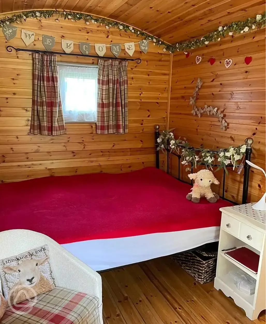 Shepherd's hut interior