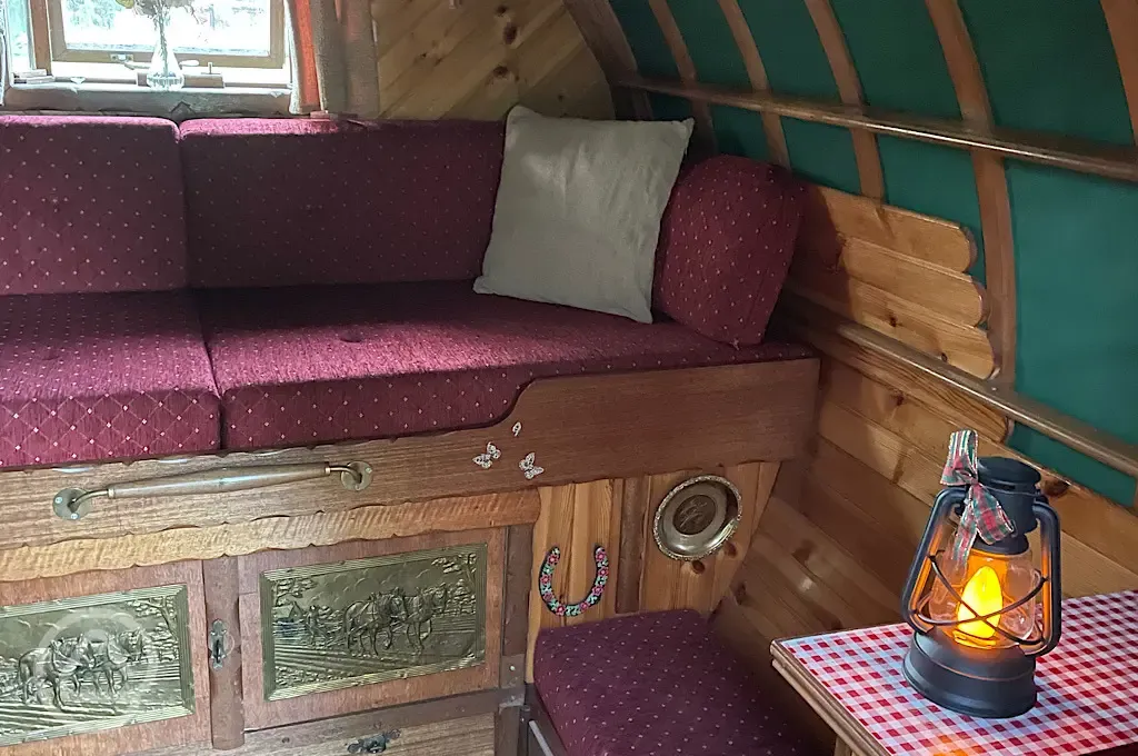 Bow top gypsy caravan interior