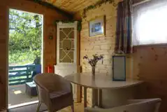 Shepherd's hut interior