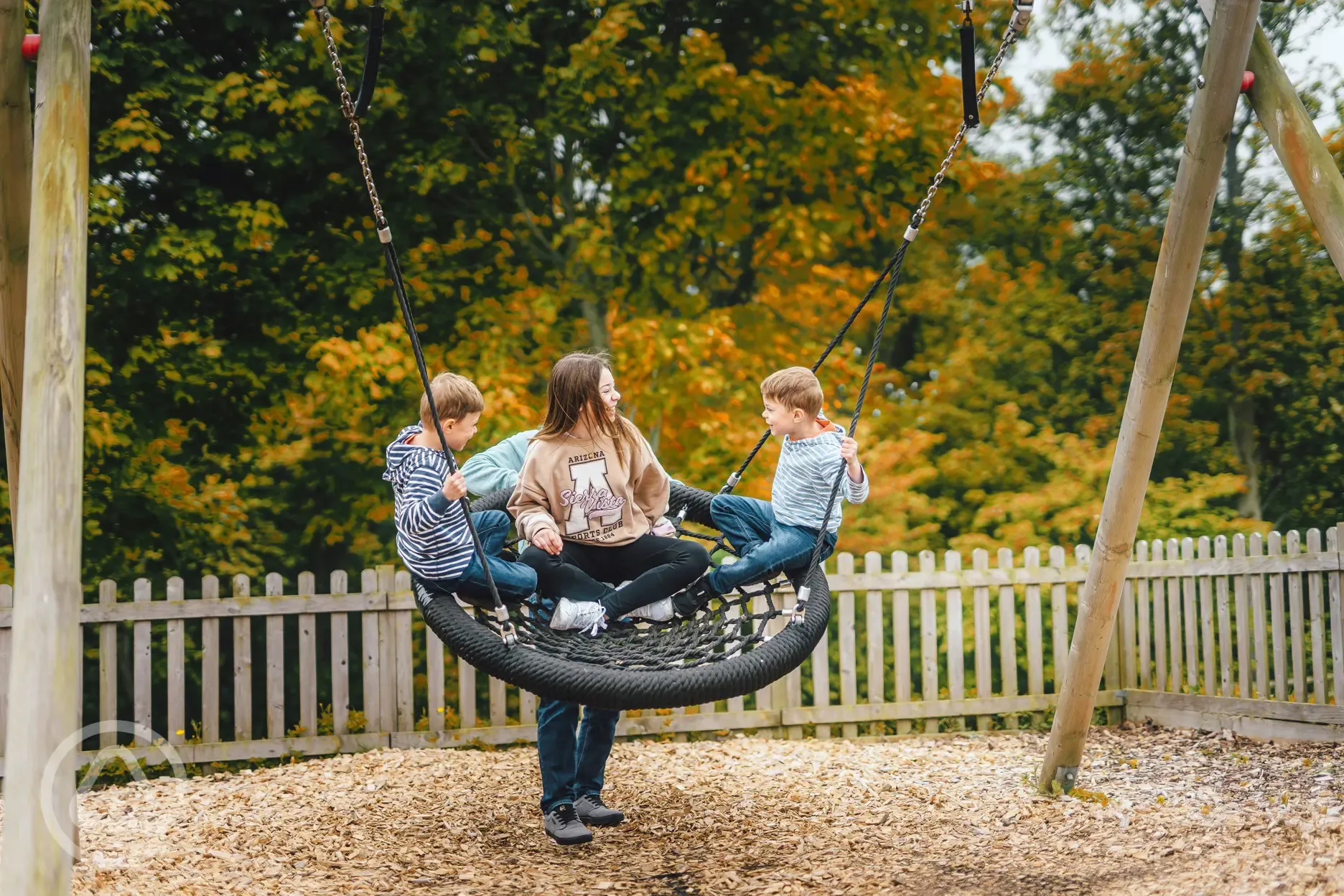 Swing in the children's play area