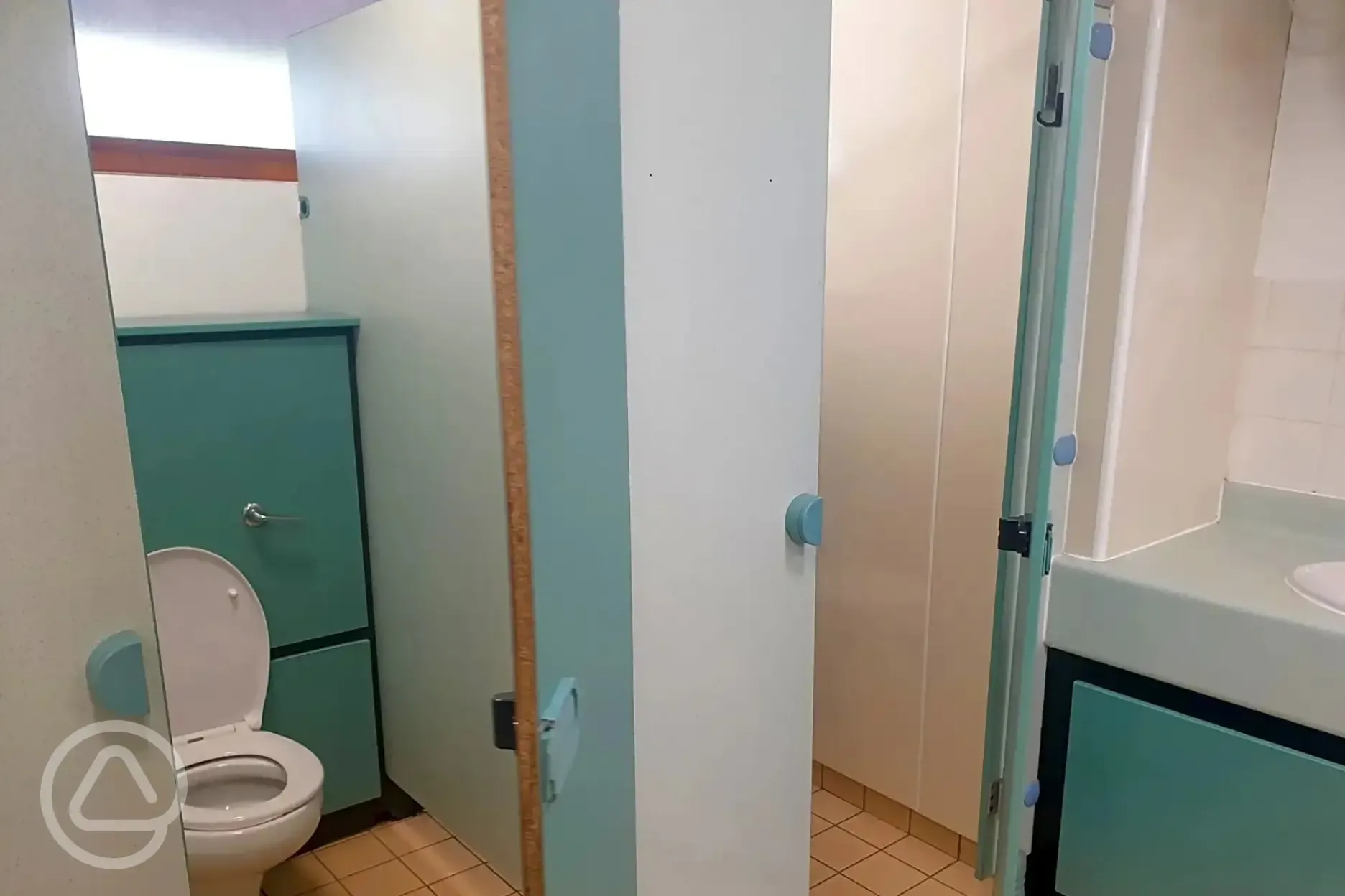 Toilets in the facility block