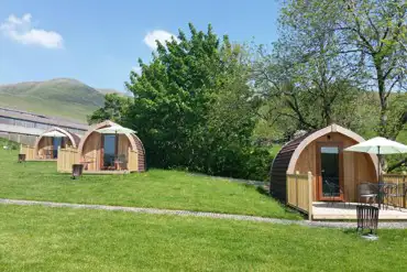 Glamping pods at Howgills Hideaway