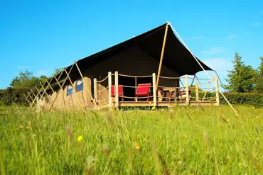Safari tents at Welcombe Meadow