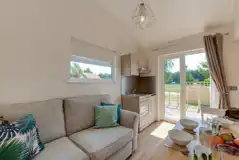 Family shepherds cabin kitchen