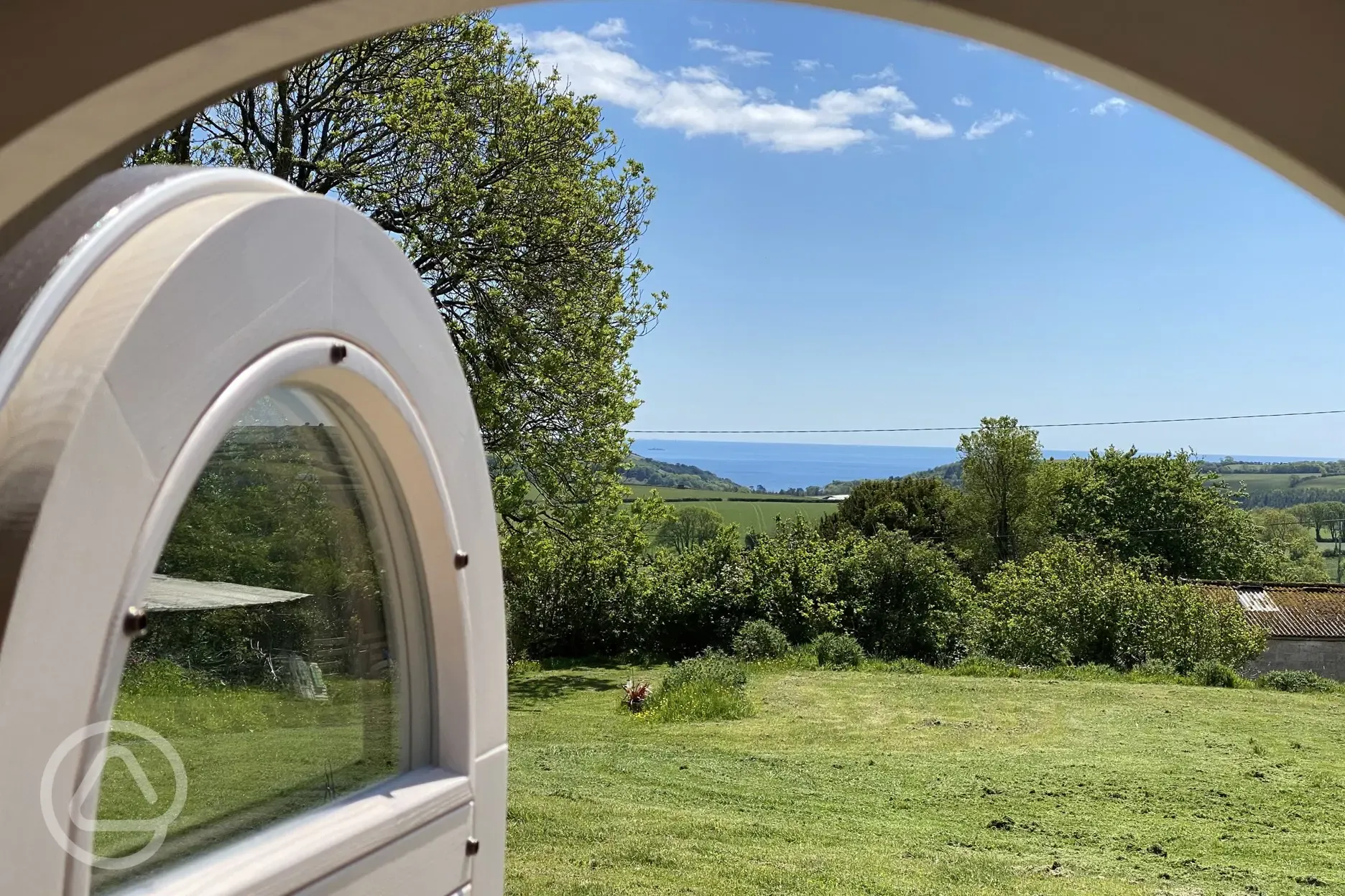 Sea views from The Pilchard cabin