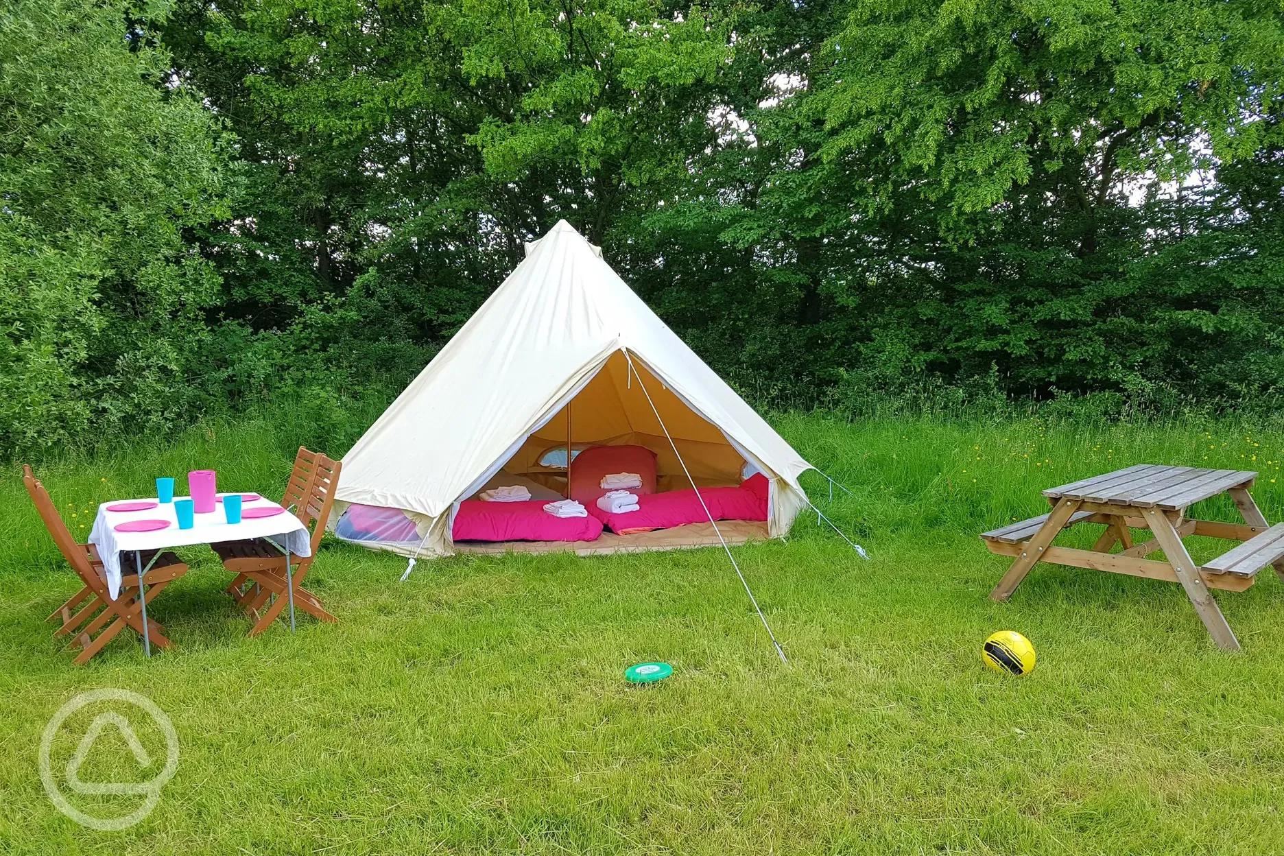 Tucked away smaller tent for 2 at Wood View Farm Glamping