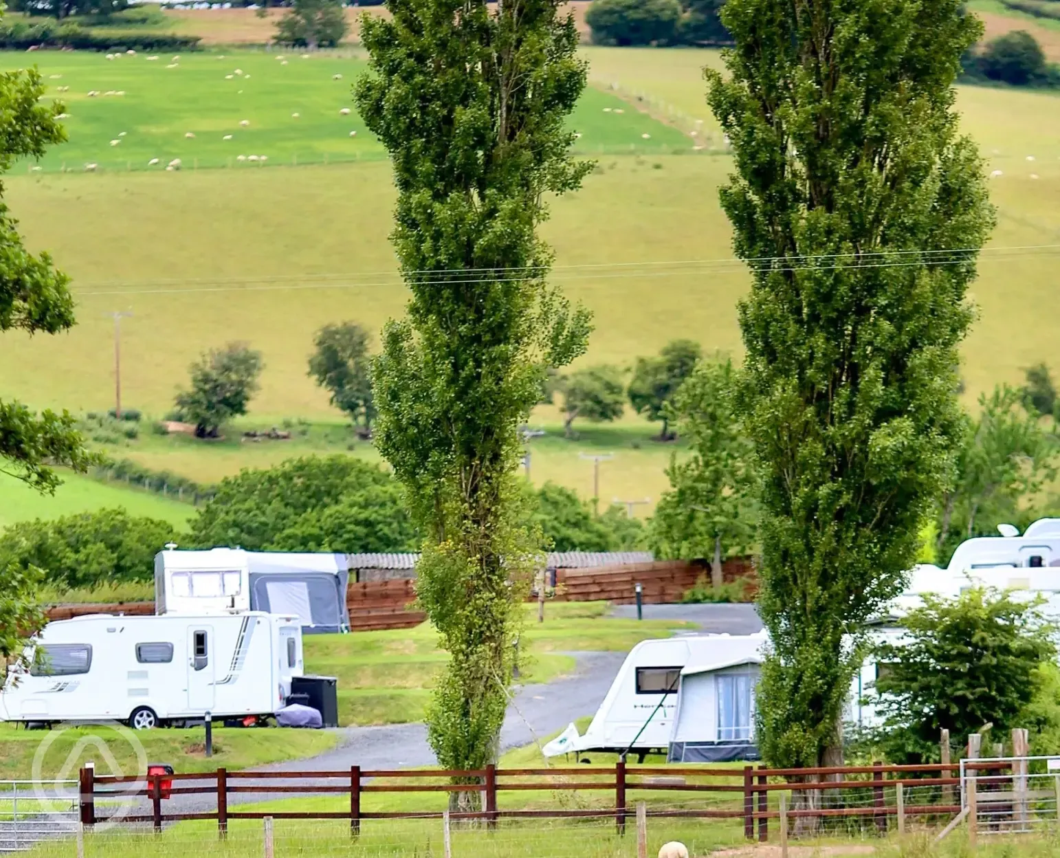 Hardstanding pitches - optional electric