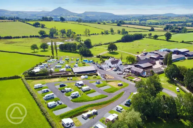 Aerial of the campsite