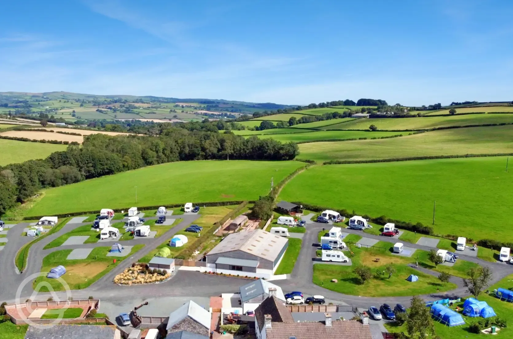 Aerial of the campsite
