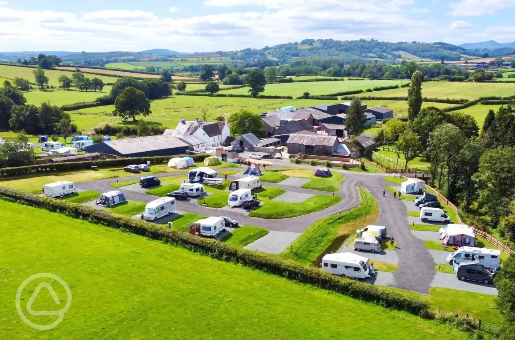 Aerial of the campsite