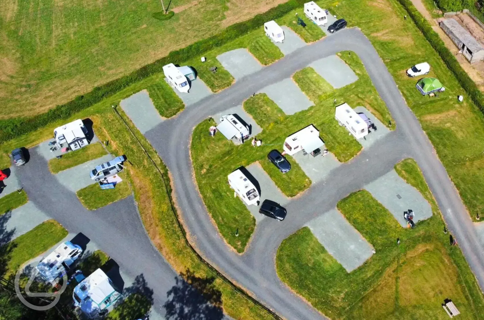 Bird's eye view of the campsite