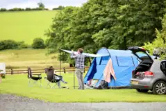 Grass tent pitches - optional electric Grass tent pitches - optional electric