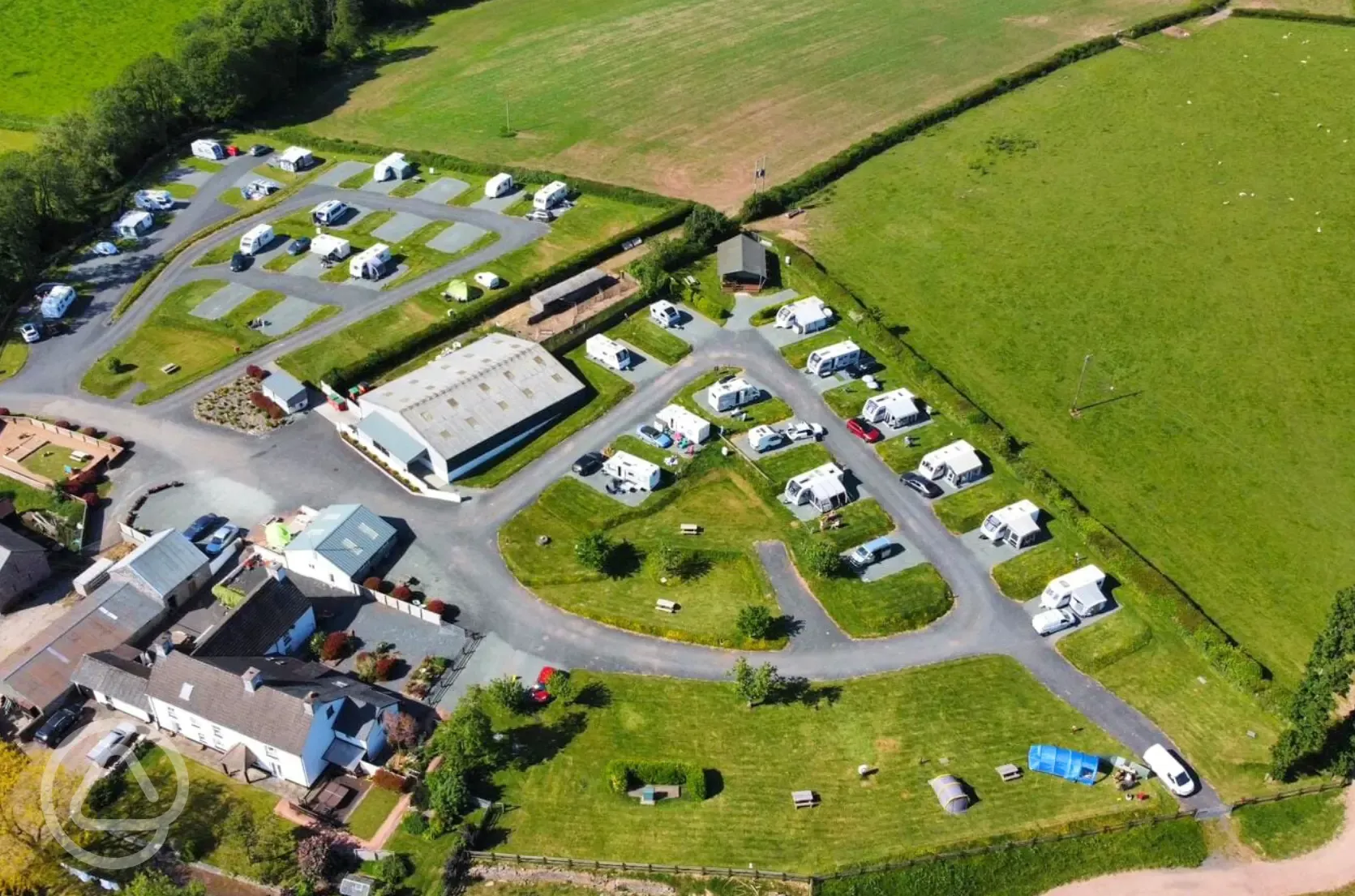Aerial of the campsite