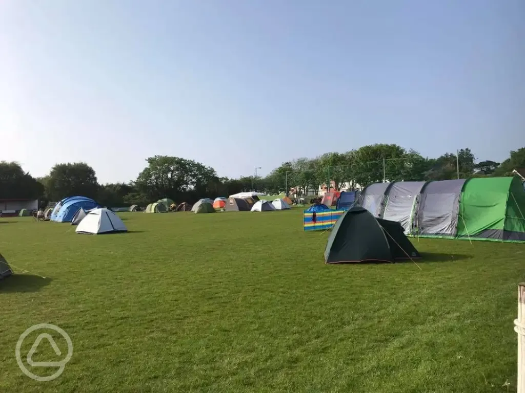 Tent camping at Peel FC TT Campsite