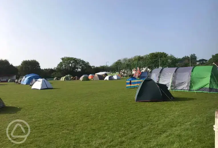 Tent camping at Peel FC TT Campsite