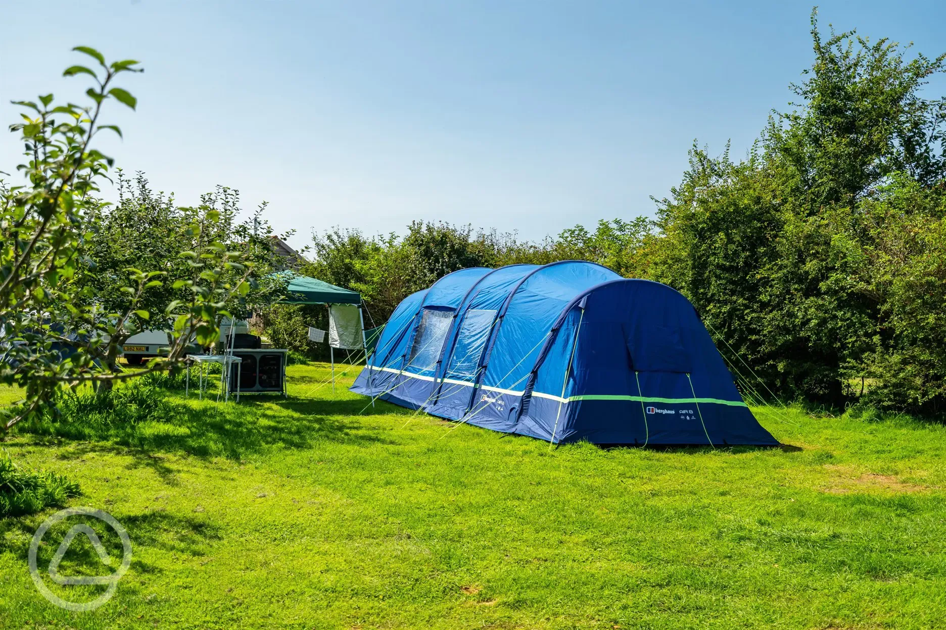 Wild grass camping pitches